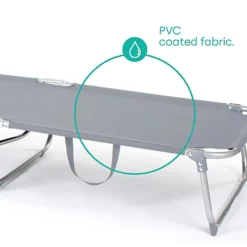 LIVIVO Foldable Reclining Sun Lounger With Adjustable Back & Leg Rests - Lightweight Sun Bed, 3 Height Settings - Grey 7 LIVIVO Foldable Reclining Sun Lounger With Adjustable Back & Leg Rests - Lightweight Sun Bed, 3 Height Settings - Grey -Cheap Grow And Trim Store livivo foldable reclining sun lounger with adjustable back leg rests lightweight sun bed 3 height settings grey5056295302591 04c MP