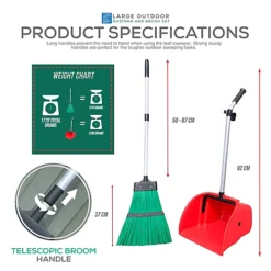 Long Handled Garden Dustpan Scoop And Brush - Ideal For Cleaning Leaves Etc -Cheap Grow And Trim Store long handled garden dustpan scoop and brush ideal for cleaning leaves etc5060507281819 02c MP