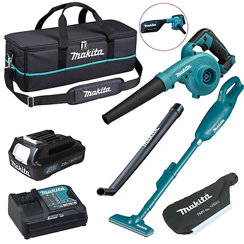 Makita 12v CXT Cordless Vacuum Cleaner + Blower Vacuum + Long Nozzle + Bag 1 Makita 12v CXT Cordless Vacuum Cleaner + Blower Vacuum + Long Nozzle + Bag