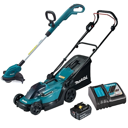Makita DLM330RT 18v LXT Cordless Lawn Mower 33cm 1x5ah Battery DUR181Z Trimmer 1 Makita DLM330RT 18v LXT Cordless Lawn Mower 33cm 1x5ah Battery DUR181Z Trimmer