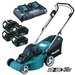 Makita DLM380PF4 18v 36v Cordless Lawn Mower + DUR181 Grass Trimmer + 4 X 3.0ah -Cheap Grow And Trim Store makita dlm380pf4 18v 36v cordless lawn mower dur181 grass trimmer 4 x 3 0ah5055995533397 02c MP