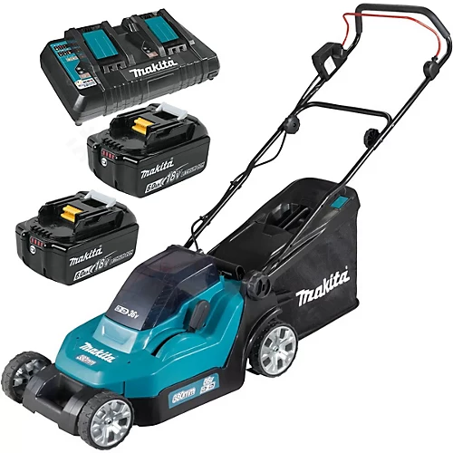 Makita DLM382PG2 18v / 36v LXT Cordless Lithium Battery Lawn Mower 2 X 6.0ah 1 Makita DLM382PG2 18v / 36v LXT Cordless Lithium Battery Lawn Mower 2 X 6.0ah
