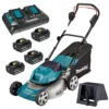 Makita DLM460PT4 Twin 18v LXT Cordless Brushless Lawn Mower 46cm 4x5ah Much Plug