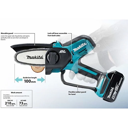 Makita DUC101Z Cordless Brushless Pruning Saw 18V Body Only Chainsaw 100mm 2 Makita DUC101Z Cordless Brushless Pruning Saw 18V Body Only Chainsaw 100mm - Image 2