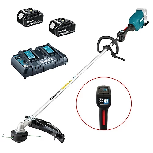 Makita DUR369LZ Twin LXT 18v 36v Li Brushless Brush Cutter Strimmer 43cm 2x6Ah 1 Makita DUR369LZ Twin LXT 18v 36v Li Brushless Brush Cutter Strimmer 43cm 2x6Ah