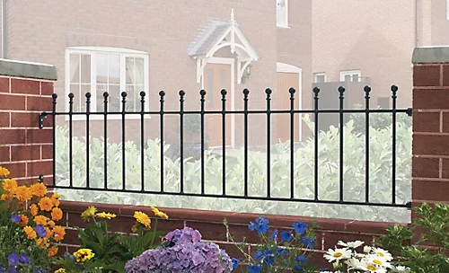 MANA Metal Ball Top Garden Railing Panel 1830mm (6ft) GAP X 455mm High MAZP03 3 MANA Metal Ball Top Garden Railing Panel 1830mm (6ft) GAP X 455mm High MAZP03 - Image 3