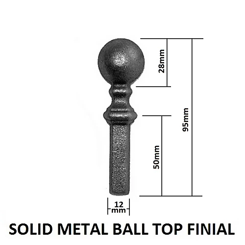 MANA Metal Ball Top Garden Railing Panel 1830mm (6ft) GAP X 455mm High MAZP03 4 MANA Metal Ball Top Garden Railing Panel 1830mm (6ft) GAP X 455mm High MAZP03 - Image 4