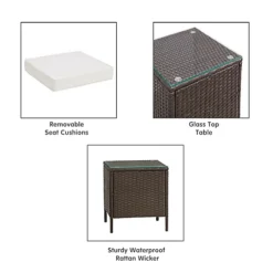 Mcc Direct Rattan Furniture Garden Table And Chair Set Rome Brown -Cheap Grow And Trim Store mcc direct rattan furniture garden table and chair set rome brown5060856462617 04c MP