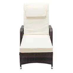 MCC Direct Rattan Sun Lounger And Table Venice Brown -Cheap Grow And Trim Store mcc direct rattan sun lounger and table venice brown5060856462686 03c MP