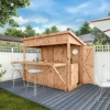 Mercia 9x4 Ft Pent Tongue & Groove Wooden Garden Bar With Single Door