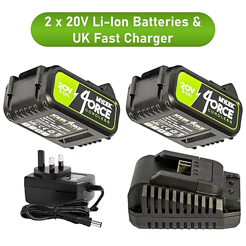 MYLEK Cordless Leaf Blower 20V Li-ion With 2 X 4000mAh Battery & Fast Charger - Two Speed - Battery Indicator LED 3 MYLEK Cordless Leaf Blower 20V Li-ion With 2 X 4000mAh Battery & Fast Charger - Two Speed - Battery Indicator LED - Image 3