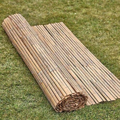 Natural Bamboo Wood Garden Fence Covering, Outdoor Privacy Slat Screening Wind Sun Protection - H 1.2m X W 4m -Cheap Grow And Trim Store natural bamboo wood garden fence covering outdoor privacy slat screening wind sun protection h 1 2m x w 4m5055566254461 02c MP
