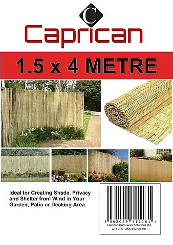 Natural Peeled Reed Screening Roll Garden Screen Fence Fencing Panel H 1.5m X W 4m 4 Natural Peeled Reed Screening Roll Garden Screen Fence Fencing Panel H 1.5m X W 4m - Image 4