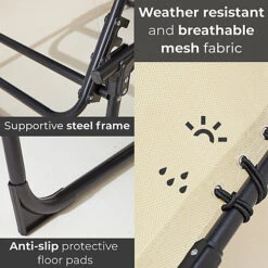 Neo Pair Of Cream Outdoor Garden Folding Sun Loungers -Cheap Grow And Trim Store neo pair of cream outdoor garden folding sun loungers5056293914758 03c MP