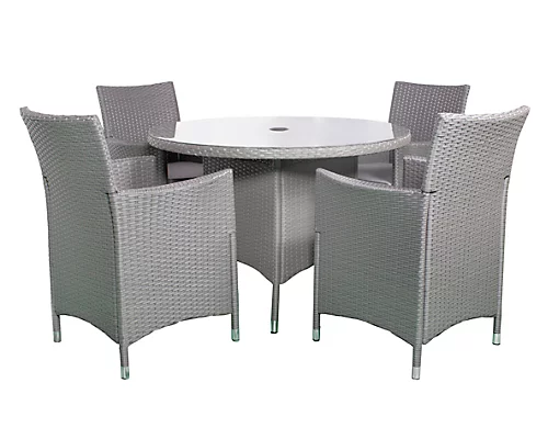 Nevada Grey 4 Seater KD Round Dining Set 2 Nevada Grey 4 Seater KD Round Dining Set - Image 2