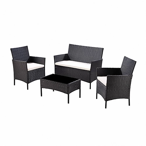 Newport Rattan Garden Furniture Set Conservatory Patio Outdoor Table Chairs Sofa Cover, Black Plus Cover 2 Newport Rattan Garden Furniture Set Conservatory Patio Outdoor Table Chairs Sofa Cover, Black Plus Cover - Image 2