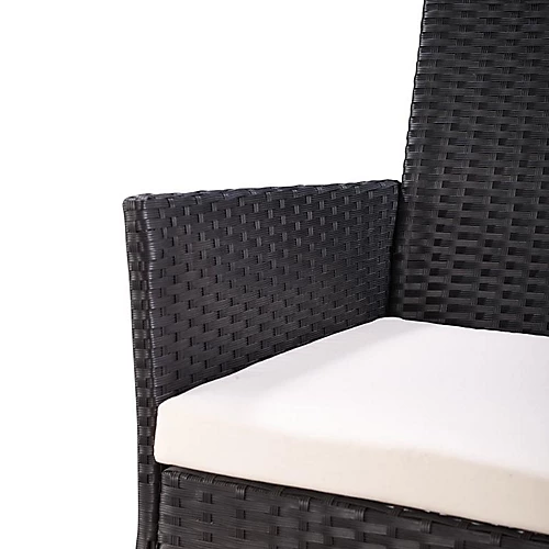 Newport Rattan Garden Furniture Set Conservatory Patio Outdoor Table Chairs Sofa Cover, Black Plus Cover 3 Newport Rattan Garden Furniture Set Conservatory Patio Outdoor Table Chairs Sofa Cover, Black Plus Cover - Image 3