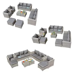 Oseasons Acorn Deluxe Rattan 10 Seat Modular Sofa Set In Dove Grey -Cheap Grow And Trim Store oseasons acorn deluxe rattan 10 seat modular sofa set in dove grey5056010144017 03c MP
