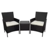 Oseasons Hawaii KD Rattan 2 Seat Tea For Two Set In Black