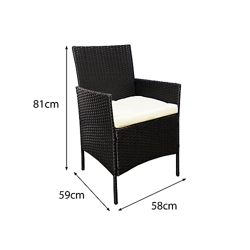 Oseasons Hawaii KD Rattan 2 Seat Tea For Two Set In Black 2 Oseasons Hawaii KD Rattan 2 Seat Tea For Two Set In Black - Image 2