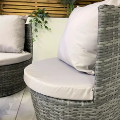Outdoor Grey Rattan With Light Grey Cushions Garden Patio Stackable Vase Bistro Chair And Table Set -Cheap Grow And Trim Store outdoor grey rattan with light grey cushions garden patio stackable vase bistro chair and table set5060658795050 04c MP