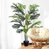 Outsunny 150cm(5ft) Palm Tree Artificial Faux Decor Green Plant Home Office