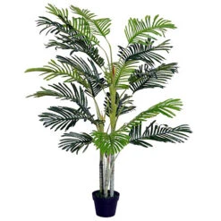 Outsunny 150cm(5ft) Palm Tree Artificial Faux Decor Green Plant Home Office -Cheap Grow And Trim Store outsunny 150cm 5ft palm tree artificial faux decor green plant home office5056029837184 02c MP