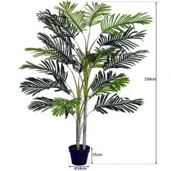 Outsunny 150cm(5ft) Palm Tree Artificial Faux Decor Green Plant Home Office -Cheap Grow And Trim Store outsunny 150cm 5ft palm tree artificial faux decor green plant home office5056029837184 03c MP