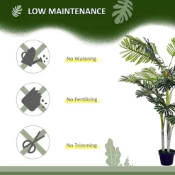 Outsunny 150cm(5ft) Palm Tree Artificial Faux Decor Green Plant Home Office -Cheap Grow And Trim Store outsunny 150cm 5ft palm tree artificial faux decor green plant home office5056029837184 06c MP