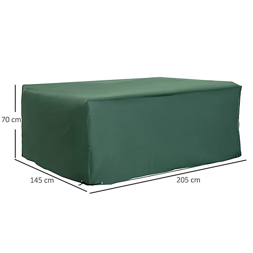 Outsunny 205x145x70cm UV Rain Protective Cover For Garden Patio Rattan Furniture 3 Outsunny 205x145x70cm UV Rain Protective Cover For Garden Patio Rattan Furniture - Image 3