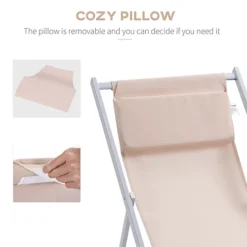 Outsunny 2Pcs Texteline Chaise Lounge Recliner Chair Adjust Lounger Patio Beige -Cheap Grow And Trim Store outsunny 2pcs texteline chaise lounge recliner chair adjust lounger patio beige5056534554279 06c MP