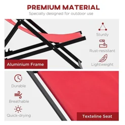 Outsunny 2Pcs Texteline Chaise Lounge Recliner Chair Adjust Lounger Patio Red 7 Outsunny 2Pcs Texteline Chaise Lounge Recliner Chair Adjust Lounger Patio Red -Cheap Grow And Trim Store outsunny 2pcs texteline chaise lounge recliner chair adjust lounger patio red5056029895603 06c MP
