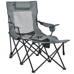 Outsunny Foldable Reclining Garden Chairs With Footrest And Adjustable Backrest, Portable Camping Chair With Headrest -Cheap Grow And Trim Store outsunny foldable reclining garden chairs with footrest and adjustable backrest portable camping chair with headrest5056602947835 02c MP