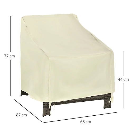 Outsunny Furniture Cover Single Chair Protector 600D Oxford 68x87x44-77cm 3 Outsunny Furniture Cover Single Chair Protector 600D Oxford 68x87x44-77cm - Image 3