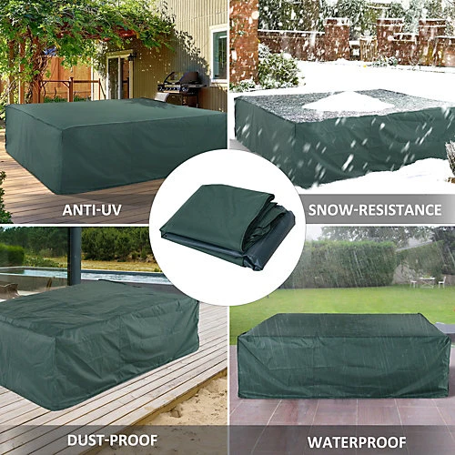 Outsunny Large Garden Set Square Cover Outdoor Furniture Waterproof Resist Fade 4 Outsunny Large Garden Set Square Cover Outdoor Furniture Waterproof Resist Fade - Image 4