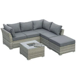 Outsunny Patio PE Rattan Sofa Sectional Conversation Furniture Set With Ice Bucket -Cheap Grow And Trim Store outsunny patio pe rattan sofa sectional conversation furniture set with ice bucket5056534550264 02c MP
