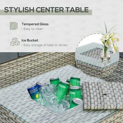 Outsunny Patio PE Rattan Sofa Sectional Conversation Furniture Set With Ice Bucket -Cheap Grow And Trim Store outsunny patio pe rattan sofa sectional conversation furniture set with ice bucket5056534550264 06c MP