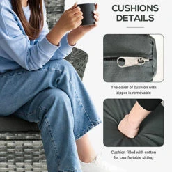 Outsunny Rattan Bistro Set Garden Chair Table Patio Outdoor Cushion Conservatory Mixed Grey -Cheap Grow And Trim Store outsunny rattan bistro set garden chair table patio outdoor cushion conservatory mixed grey5056534556471 06c MP