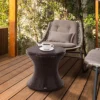 Outsunny Rattan Ice Bucket Activity Bar Cooler Table Brown Outdoor Patio