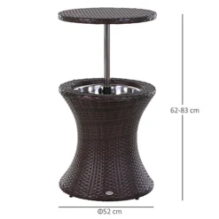 Outsunny Rattan Ice Bucket Activity Bar Cooler Table Brown Outdoor Patio -Cheap Grow And Trim Store outsunny rattan ice bucket activity bar cooler table brown outdoor patio5055974880276 03c MP