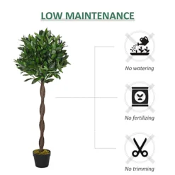 Outsunny Set Of 2 120cm Artificial Bay Laurel Topiary Trees W/ Pot Fake 7 Outsunny Set Of 2 120cm Artificial Bay Laurel Topiary Trees W/ Pot Fake -Cheap Grow And Trim Store outsunny set of 2 120cm artificial bay laurel topiary trees w pot fake5056399120930 06c MP