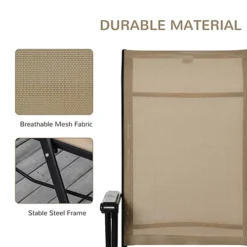 Outsunny Set Of 2 Outdoor Sun Recliner Loungers With Adjustable Footrest, Beige -Cheap Grow And Trim Store outsunny set of 2 outdoor sun recliner loungers with adjustable footrest beige5056534537487 06c MP