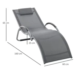 Outsunny Sun Lounge Recliner Chair Design Ergonomic With Pillow Dark Grey 6 Outsunny Sun Lounge Recliner Chair Design Ergonomic With Pillow Dark Grey -Cheap Grow And Trim Store outsunny sun lounge recliner chair design ergonomic with pillow dark grey5056399127540 03c MP