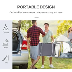 Outsunny Sun Lounger Recliner Foldable Padded Seat Adjustable Texteline Grey -Cheap Grow And Trim Store outsunny sun lounger recliner foldable padded seat adjustable texteline grey5056029893265 06c MP