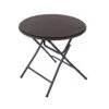 Oypla 80cm Round Folding Heavy Duty Outdoor Rattan Patio Garden Bistro Table