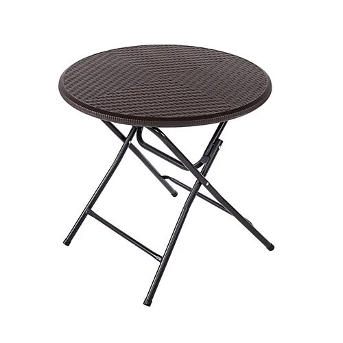 Oypla 80cm Round Folding Heavy Duty Outdoor Rattan Patio Garden Bistro Table 1 Oypla 80cm Round Folding Heavy Duty Outdoor Rattan Patio Garden Bistro Table