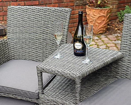 Paris Fixed Companion Set With Pull-out Footstools Incl. Weather Shield Cushions 3 Paris Fixed Companion Set With Pull-out Footstools Incl. Weather Shield Cushions - Image 3