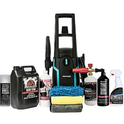 Pro-Kleen Pressure Washer 1600W, Snow Foam 5ltr, Lance, Alloy Wheel Cleaner, Alloy Foam, Tyre Shine & Cloths