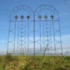 Set Of 2 Fleur De Lys Design Metal Trellis (120cm X 50cm)