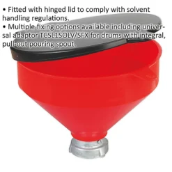 Solvent Safety Funnel With Hinged Flip Top - 2" Female Fitting - Fluid Transfer -Cheap Grow And Trim Store solvent safety funnel with hinged flip top 2 female fitting fluid transfer5056581922403 02c MP